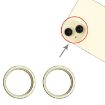 iPhone 15/15 Plus Rear Camera Glass Lens Protector Ring Set - Yellow - 2
