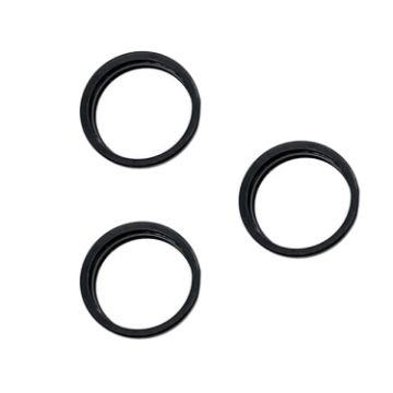 iPhone 15 Pro/Pro Max Rear Camera Glass Lens Protector Set (3pcs, Black) - 1