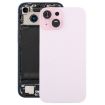 iPhone 15 Plus Pink Glass Battery Back Cover with Camera Lens Cover - 1