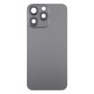 iPhone 15 Pro Max Glass Back Cover with Camera Lens (Black) - 2