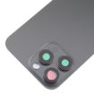 iPhone 15 Pro Max Glass Back Cover with Camera Lens (Black) - 4