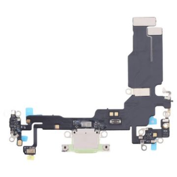 iPhone 15 Charging Port Flex Cable - Green Replacement Part - 1