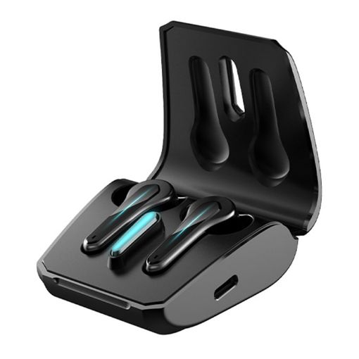 ETE-55 TWS Bluetooth 5.0 Gaming Earphones - Low Latency, Black - 1