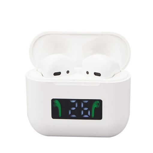 Pro 8 TWS Mini Wireless Bluetooth Earphone, In-ear Touch, White Display - 1