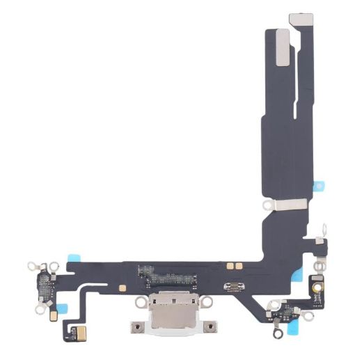 iPhone 16 Charging Port Flex Cable - White Replacement Part - 1
