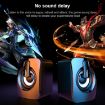 A2 USB 2.0 Wire-Controlled Illuminated Mini Desktop Speaker (Black) - 5