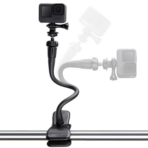 Flexible Arm Desktop Rod Stand for Action Camera & Phone - Black - 1