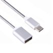 USB Female to Type-C Male OTG Cable 8.3cm Charging Data Silver - 2