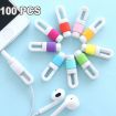 Earphone Headphone Wire Cable Protective Cover Winder - 100 PCS, Random Color - 1