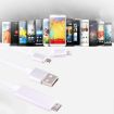3 in 1 Micro USB, 8 Pin & Type-C to HDMI Adapter Cable - Silver, 1080P HD - 6