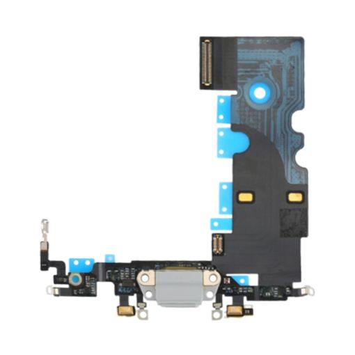 iPhone 8 Charging Port Flex Cable - Silver Replacement Part - 1