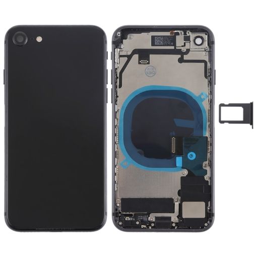 iPhone 8 Black Battery Back Cover Assembly with Buttons & Speaker - 1