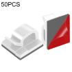 HG2392 50 PCS Desktop Cable Organizer Clips, Red/Grey, Gum Type - 1