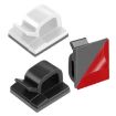 HG2392 50 PCS Desktop Cable Organizer Clips, Red/Grey, Gum Type - 2