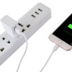 iPhone USB Charger 5V 2.1A with 1m 8 Pin Cable, EU Plug, White - 7