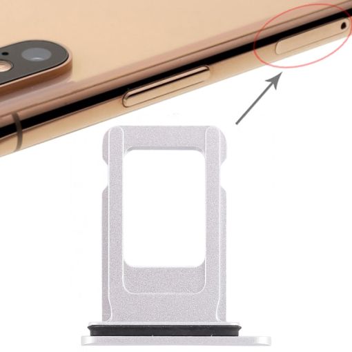 iPhone XR SIM Card Tray (Single SIM) - White - 1