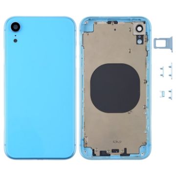 iPhone XR Blue Back Housing Cover with Camera Lens & SIM Tray & Keys - 1