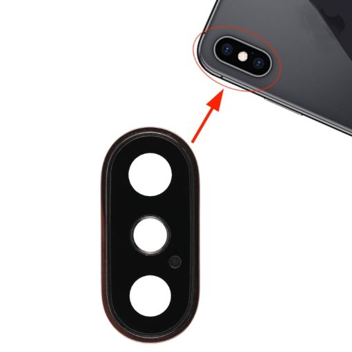 iPhone XS/XS Max Gold Back Camera Bezel with Lens Cover - 1