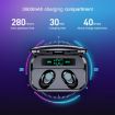 M7 TWS V5.0 Wireless Bluetooth Headset with Charging Case - Black - 3