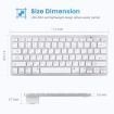 Ultra-thin WB-8022 Wireless Bluetooth Keyboard, Arabic Keys, Silver - 7
