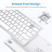 Ultra-thin WB-8022 Wireless Bluetooth Keyboard, Arabic Keys, Silver - 9