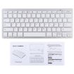 Ultra-thin WB-8022 Wireless Bluetooth Keyboard, German Keys, Silver - 5