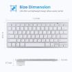 Ultra-thin WB-8022 Wireless Bluetooth Keyboard, German Keys, Silver - 7
