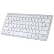 Ultra-thin WB-8022 Wireless Bluetooth Keyboard, Portuguese, Silver - 2