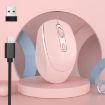 M107 Pink Wireless Rechargeable Mouse, 4-Buttons, 1600 DPI, 2.4GHz - 1