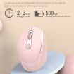 M107 Pink Wireless Rechargeable Mouse, 4-Buttons, 1600 DPI, 2.4GHz - 6