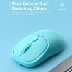 iMICE W-618 Blue Silent Wireless Mouse, 4 Buttons, 1600 DPI, Rechargeable - 5