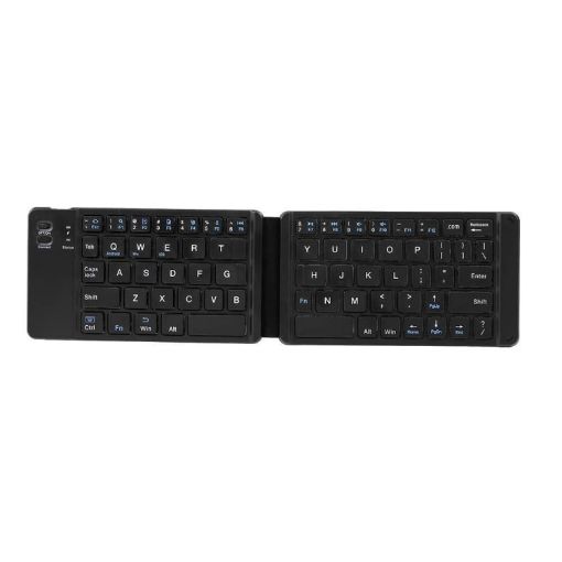 Compact Black Mini Wireless Bluetooth Folding Keyboard - 1