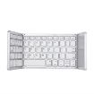 Rechargeable 64 Keys Bluetooth Keyboard with Touchpad - Silver - 1