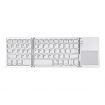 Rechargeable 64 Keys Bluetooth Keyboard with Touchpad - Silver - 2
