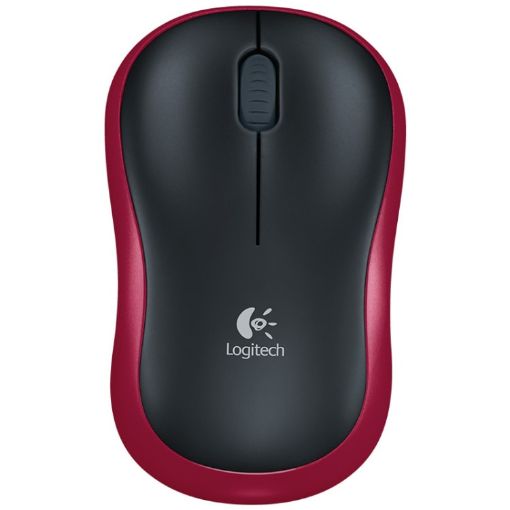 Logitech M185 Wireless Optical Mouse, 2.4GHz, 3-Keys, 1000DPI, Red - 1