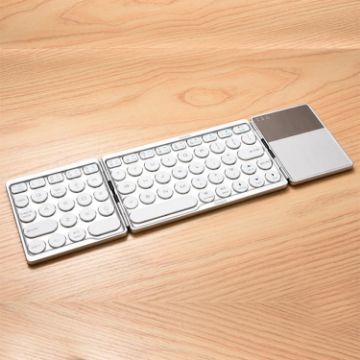 GK408 Silver Wireless Bluetooth Keyboard with Touchpad for Android/IOS/Windows - 1