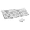 Logitech MK295 Wireless Silent Keyboard & Mouse Set - White, USB - 2