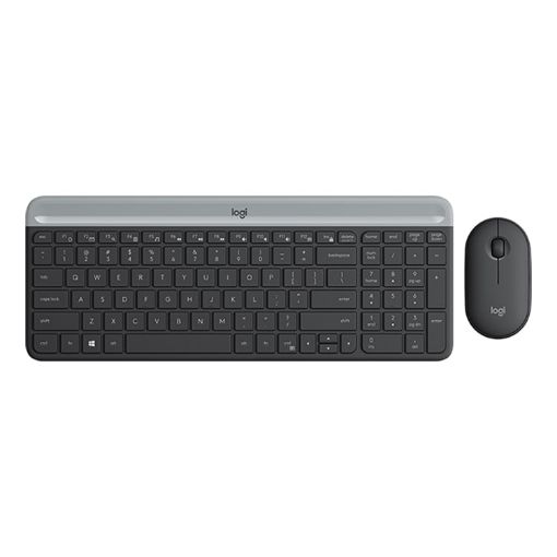 Logitech MK470 Wireless Keyboard Mouse Set - Black, Silent, Compact - 1