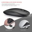 HXSJ M90 Grey Ultrathin Mute Rechargeable Dual Mode Wireless Mouse - 8