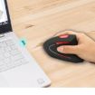 HXSJ T24 Wireless Vertical Ergonomic Mouse, 6 Buttons, 2400 DPI, Black - 9