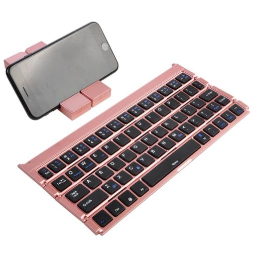 Ultra-thin Foldable Bluetooth Keyboard V3.0, Holder, Android/iOS/Windows - 1