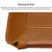 Genuine Leather Business Laptop Tablet Bag for 15" & Below - Brown - 6