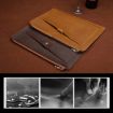 Genuine Leather Laptop Tablet Bag 15.4" & Below - Green Zipper Business - 7