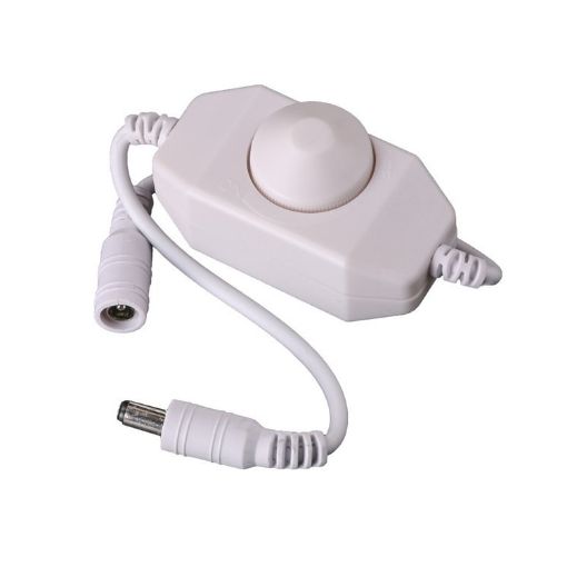 White Knob Controller Dimmer for Single Color LED Strip Light - 1