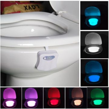Motion Sensor LED Toilet Seat Light - 8 Colors Night Light Lamp - 1