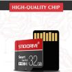 STICKDRIVE 16GB U1 TF Micro SD Memory Card - White Line Red/Black - 3