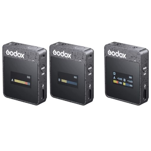 Godox MoveLink II M2 Wireless Lavalier Mic System for DSLR & Camcorders - 1