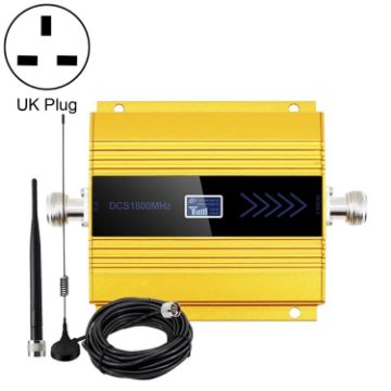 DCS-LTE 4G Phone Signal Repeater Booster, UK Plug - Gold - 1