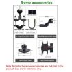 Motorcycle Phone Bracket: Tilt Rearview Mirror Ball-Head, Aluminum, Eight-Jaw - 4