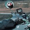 RUIGPRO Black Motorcycle Handlebar Phone Bracket for GoPro/Insta360/DJI - 7